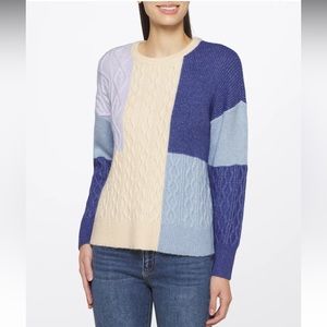 Cute Patchwork Cable Knit Sweater